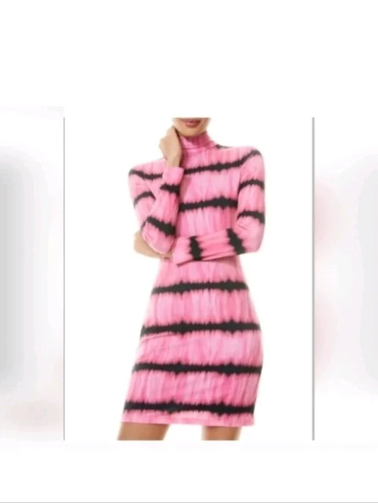 ALICE + OLIVIA Delora Tie Dye Mock Neck Mini Dress Size 4 - Picture 9 of 11